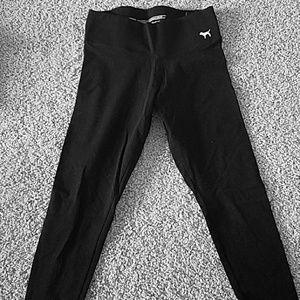 PINK full length black leggings